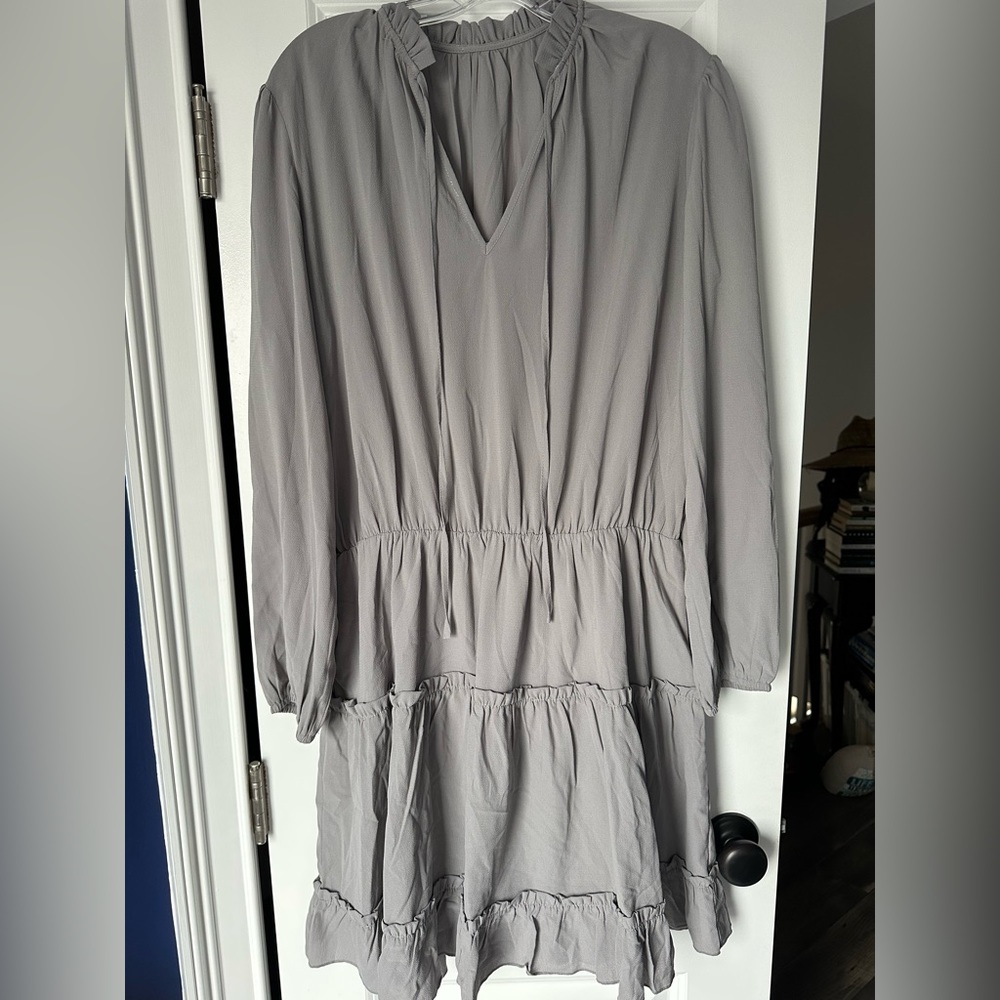 Gray long sleeved summer dress never worn
